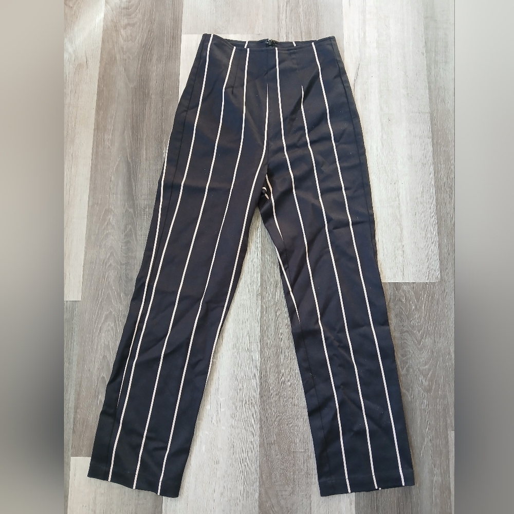 Reformation Women's Navy Striped Dress Pants